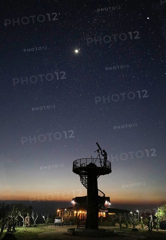 Observatory with telescope for observing the stars