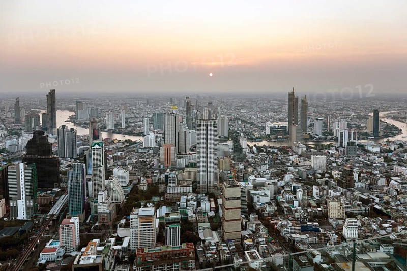 Panoramic view from Maha Nakhon Tower