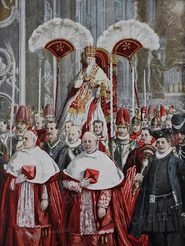 Pope Leo XIII. at the Papal Basilica of St. Peter in the Vatican