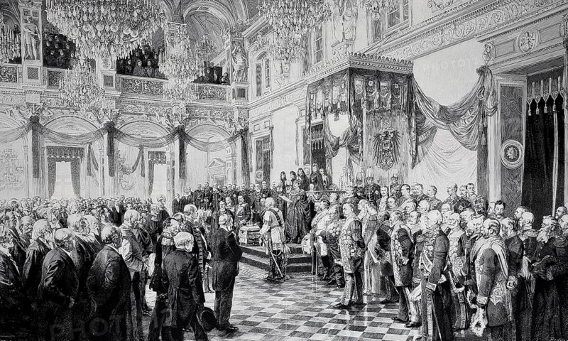 The first opening of the German Reichstag by Kaiser Wilhelm II