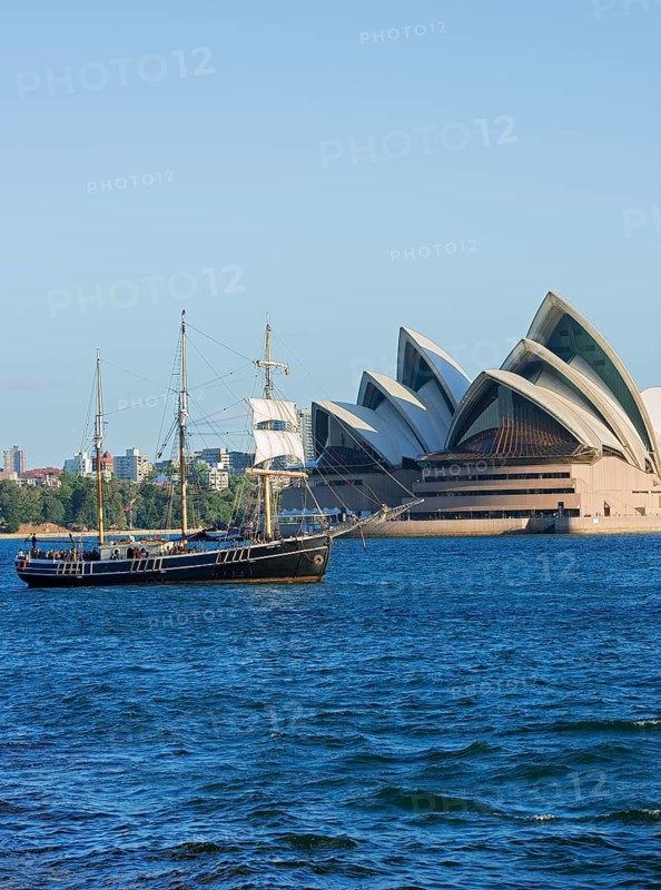 Sydney Opera House with Bounty ship