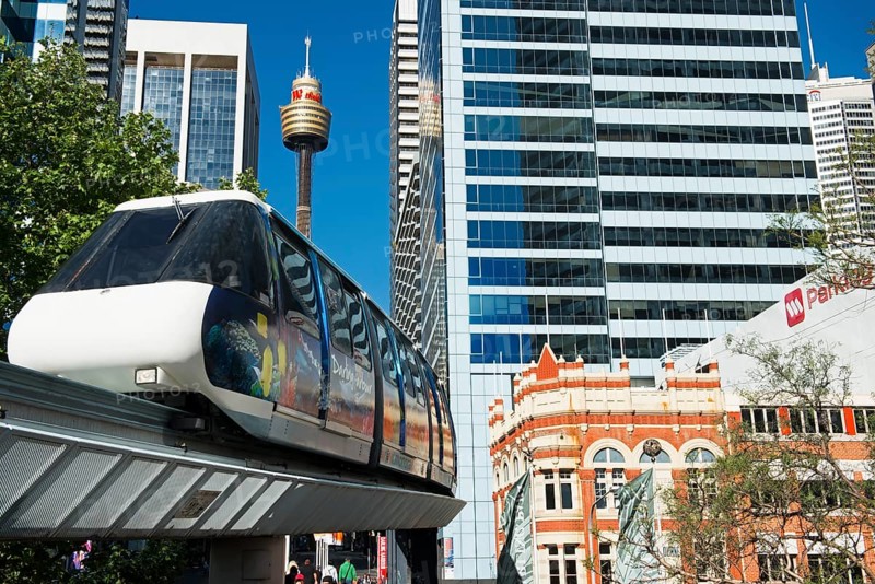 Monorail through the city
