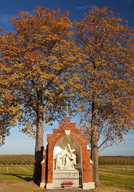 Way of the Cross Station in Autumn