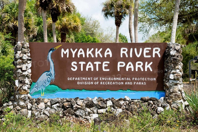 Entrance sign to park