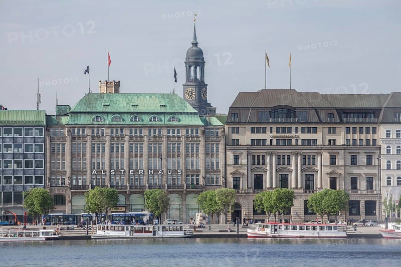 Jungfernstieg Inner Alster Lake and pier