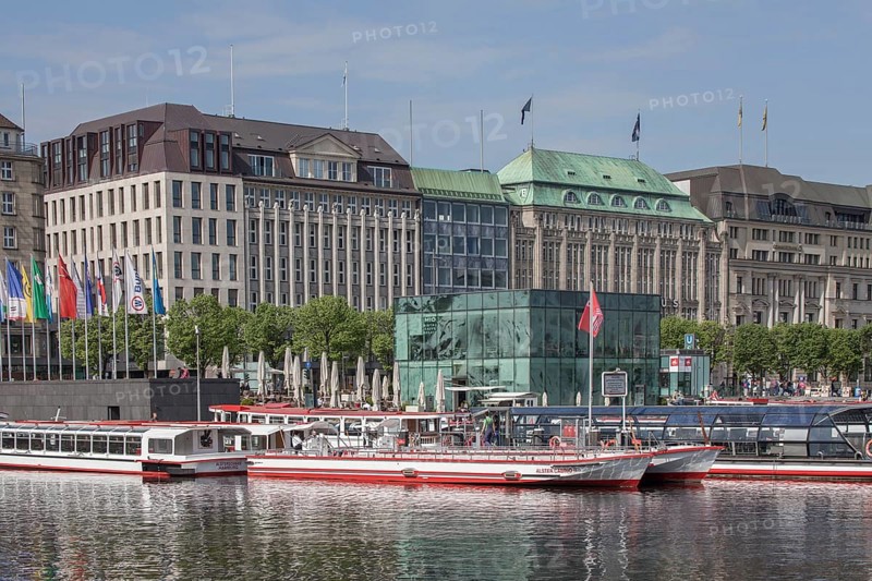 Jungfernstieg Inner Alster Lake and pier