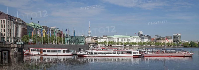 Jungfernstieg Inner Alster Lake and pier