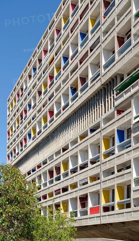 Colourful residential house facade, Marseille
