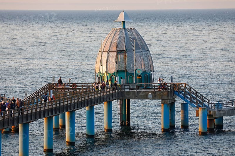 Diving bell at the sea bridge Sellin