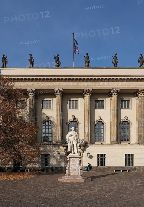 Humboldt University with Alexander von Humboldt statue