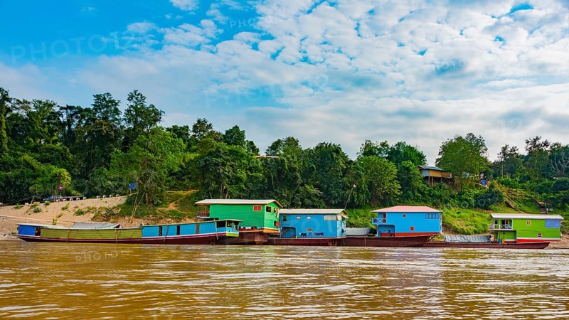 Houseboats on the Mekong