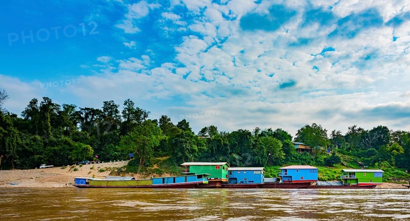 Houseboats on the Mekong
