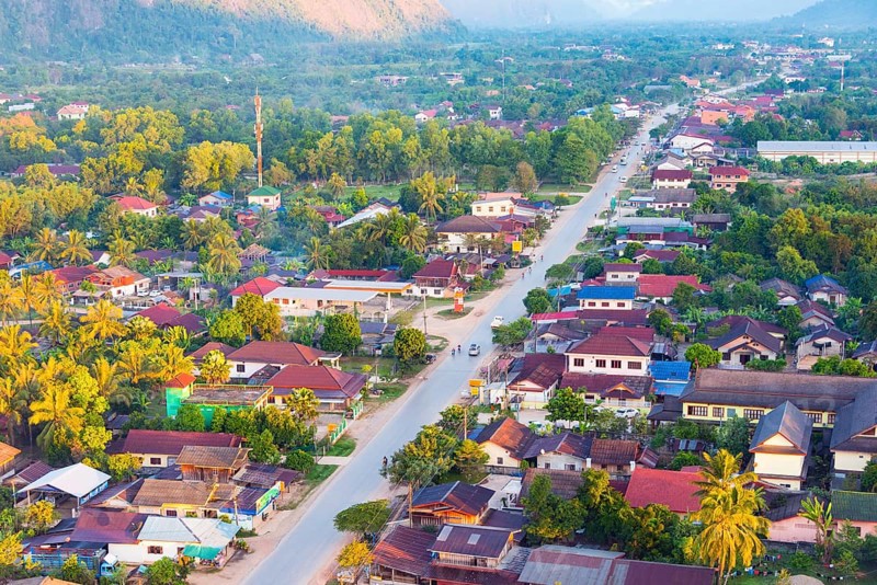 Aerial view of city