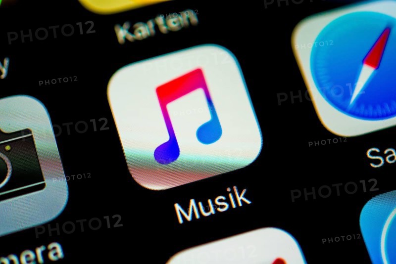 Smartphone screen with Music icon in detail