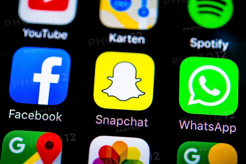 Smartphone screen with SnapChat