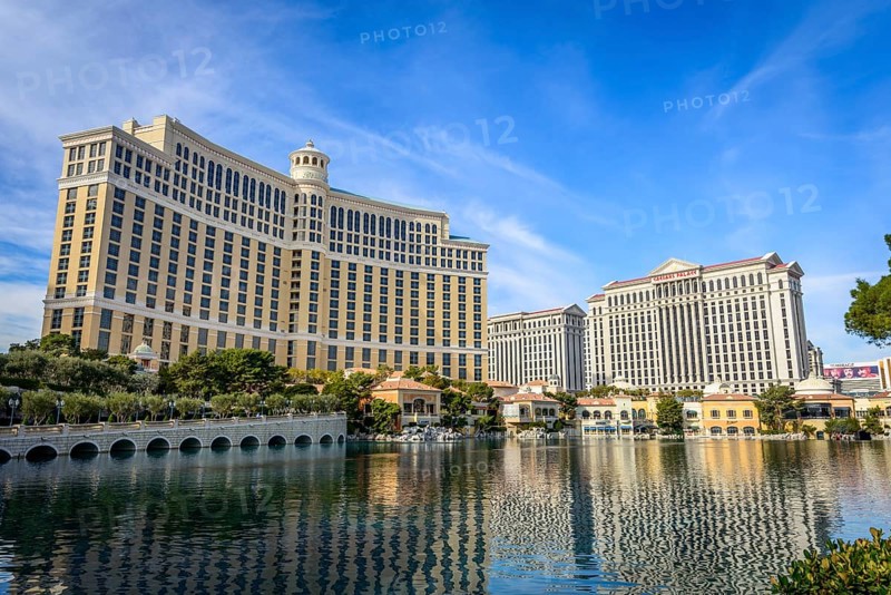 Lake in front of Hotel Bellagio