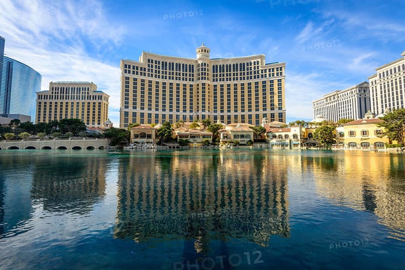 Lake in front of Hotel Bellagio