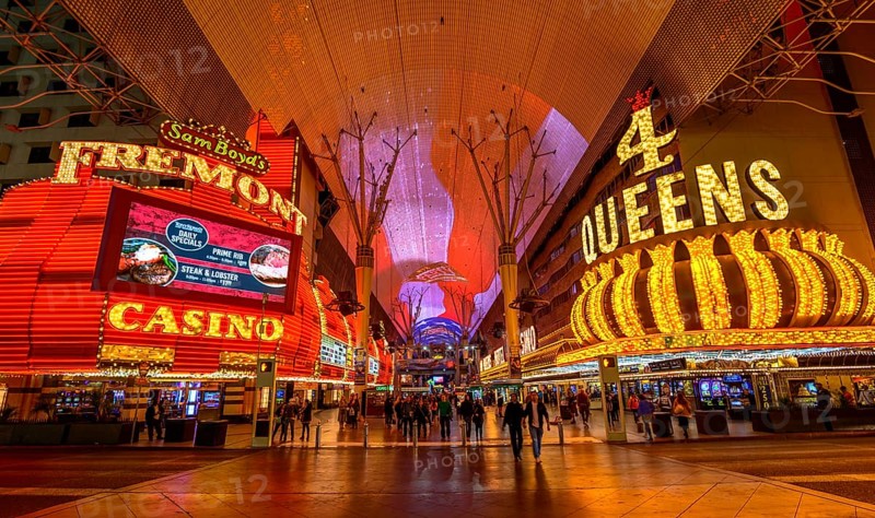 Neon Dome of Fremont Street Experience in old Las Vegas