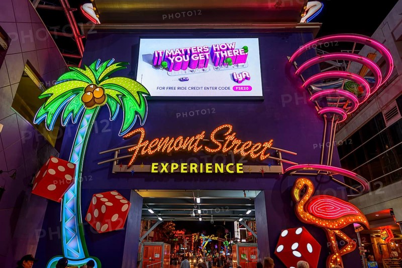 Neon neon signs at the Fremont Street Experience in old Las Vegas
