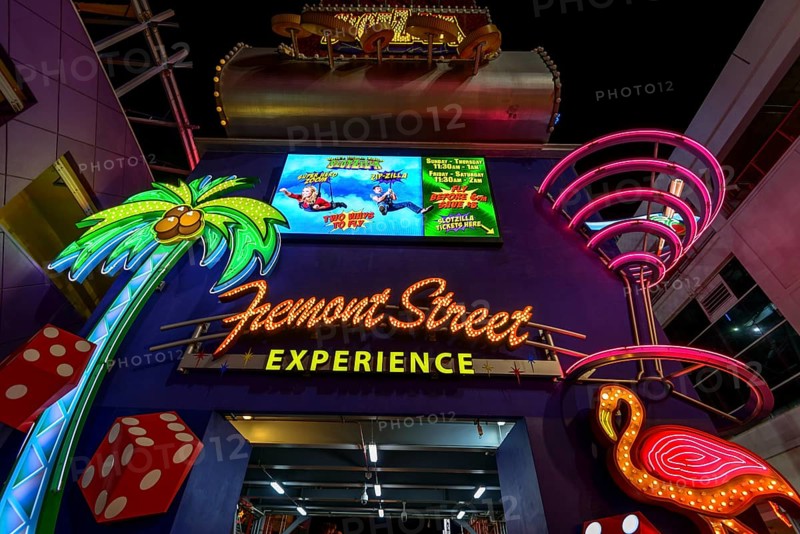 Neon neon signs at the Fremont Street Experience in old Las Vegas