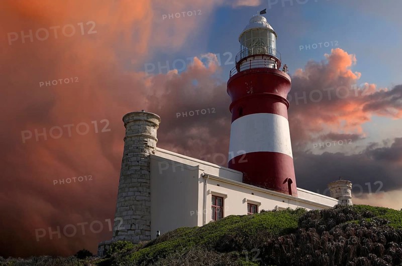 Lighthouse with storm clouds