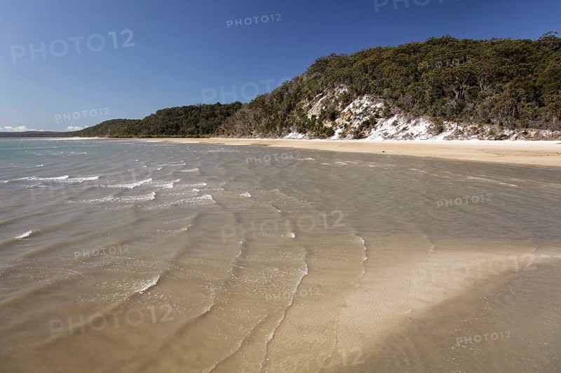 Bay with beach and cliffs