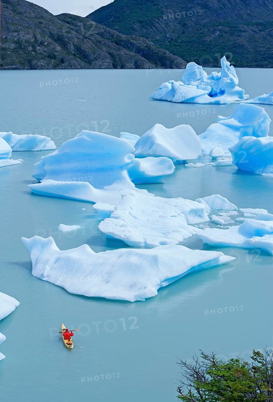 Kayaker on lake