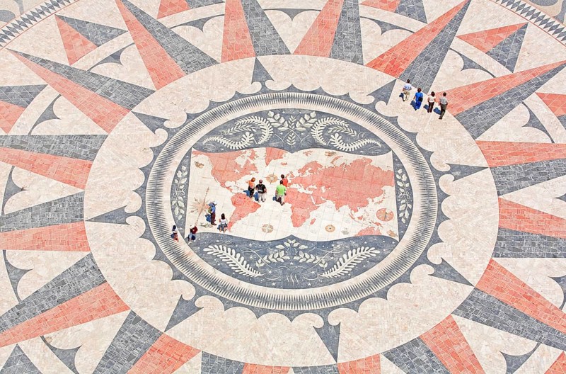 compass rose and mappa mundi