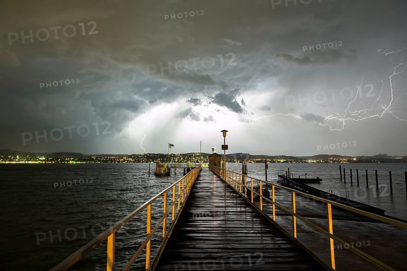 Thunderstorm with thunderbolt