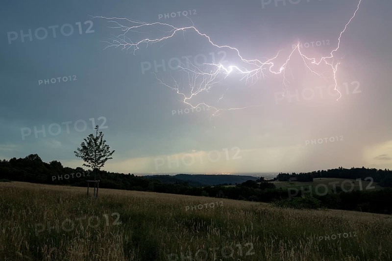 Thunderstorm with multiple thunderbolts