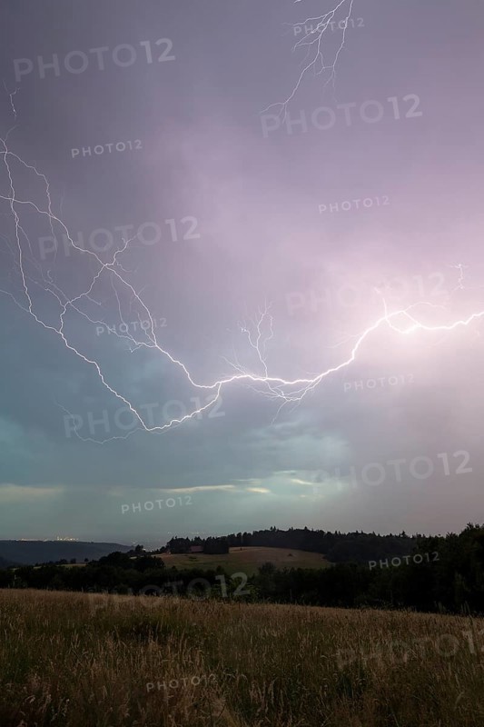 Thunderstorm with multiple thunderbolts