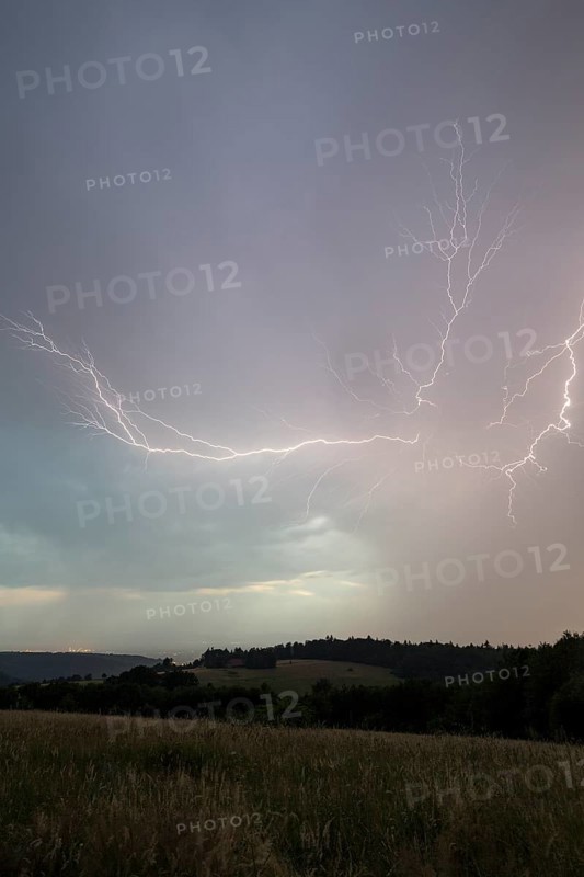 Thunderstorm with multiple thunderbolts
