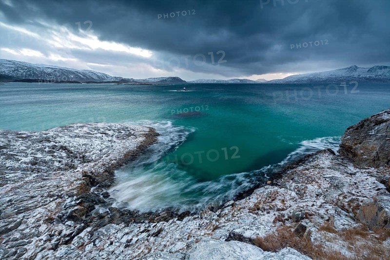 Dark clouds over the sea