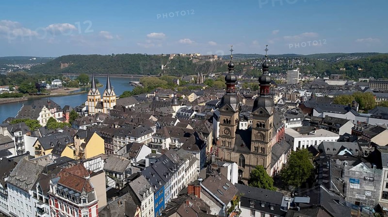 View of the old town with Church of Our Dear Lady and Florinskirche