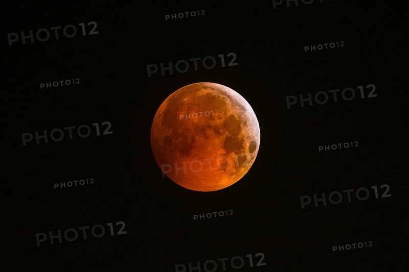 Blood moon at total lunar eclipse