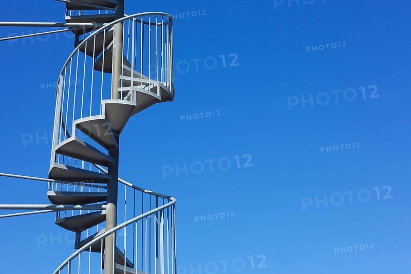 Metal spiral staircase at Obereversand lighthouse