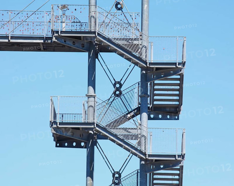 Metal spiral staircase at Obereversand lighthouse