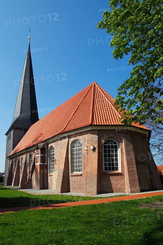 Historical St. Nikolai Church in Borstel