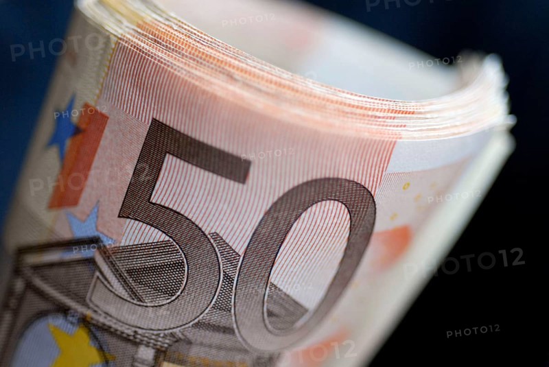 50 euro banknotes rolled