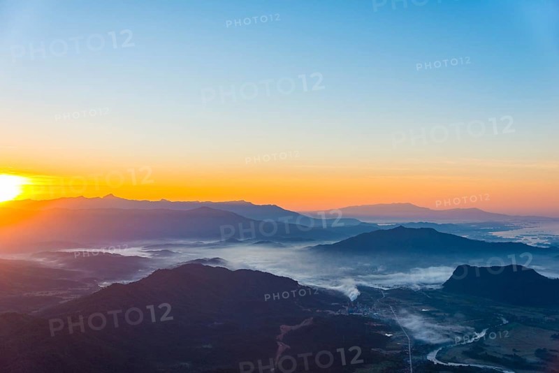 Karst mountains at sunrise
