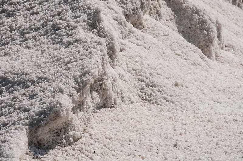 Heaps of salt at salt mine