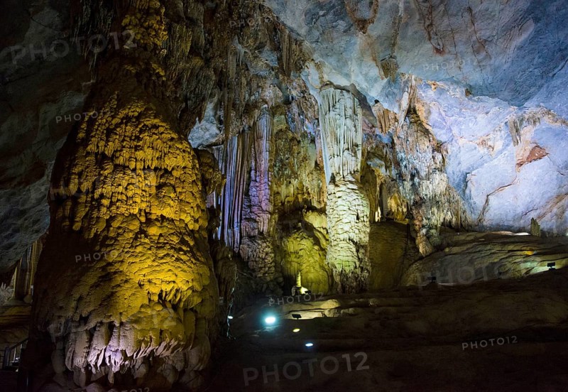 Illuminated cave
