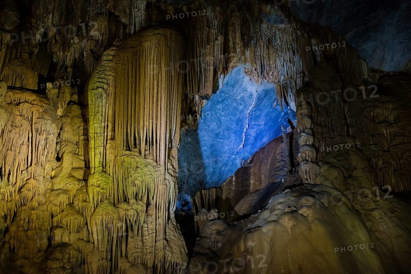 Illuminated cave