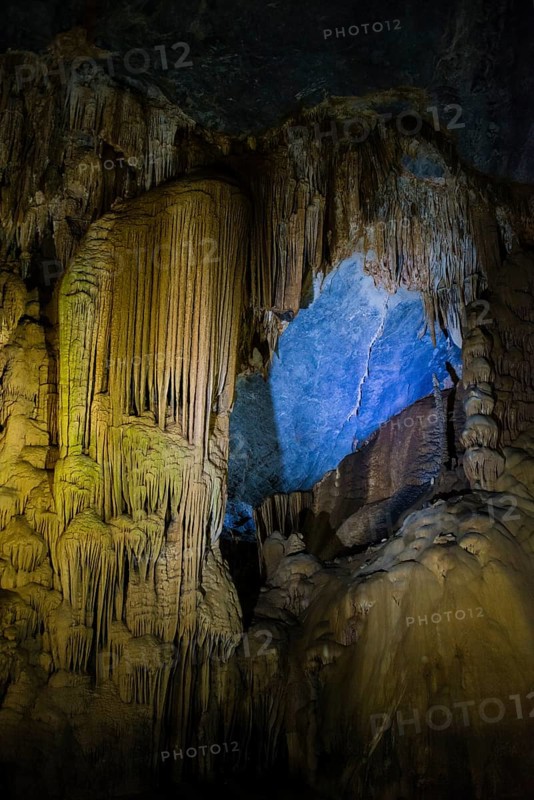 Illuminated cave