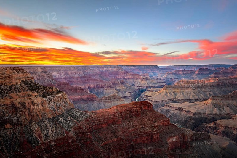 Gorge of the Grand Canyon at sunset