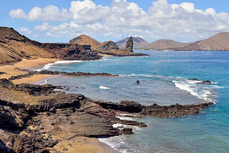 Lava coast with Pinnacle Rock