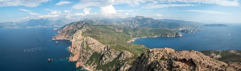 Coastal and mountain scenery