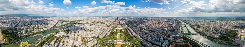 360 degree panorama from Eiffel Tower