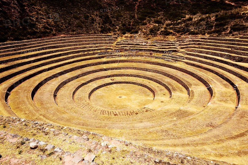 Inca terraces in the Sacred Valley