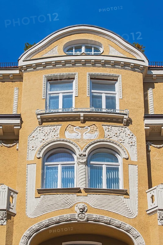 Oriel on facade